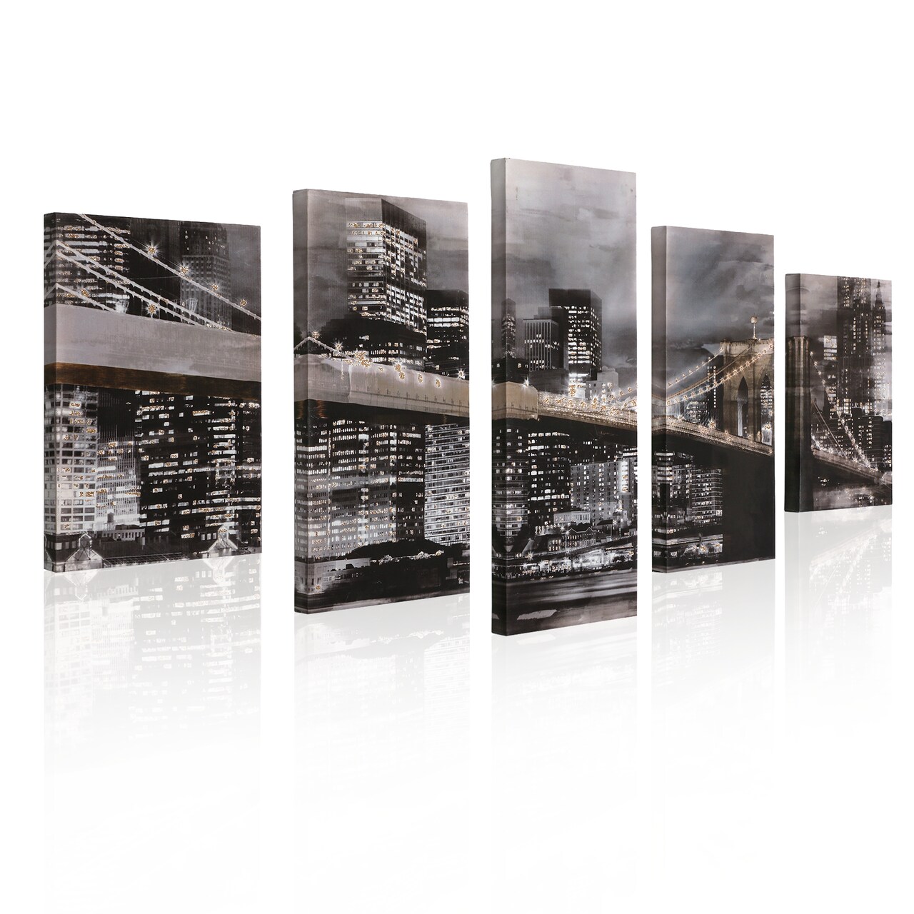 New York City Wall Decor Canvas Wall Art 5 Piece Framed Wall Art